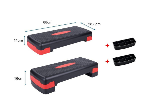 68cm Multi-Level Stepper Aerobic Step Board Height Adjustable Non-Slip