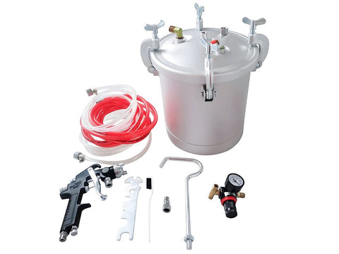 10 Lt Pressure Pot Set Spray Gun Tank Hose