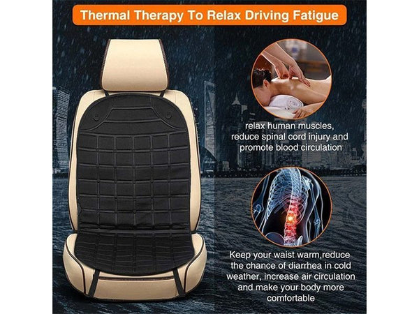 12V Heated Car Seat Cushion Cover Seat Heater Warmer Winter