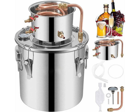 5Gal Alcohol Distiller 19L Moonshine Still Water Wine Spirits Brew Home