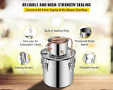 5Gal Alcohol Distiller 19L Moonshine Still Water Wine Spirits Brew Home