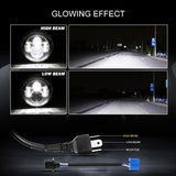 Pair 7'' Inch Round LED Headlights Projector Hi/Lo Beam