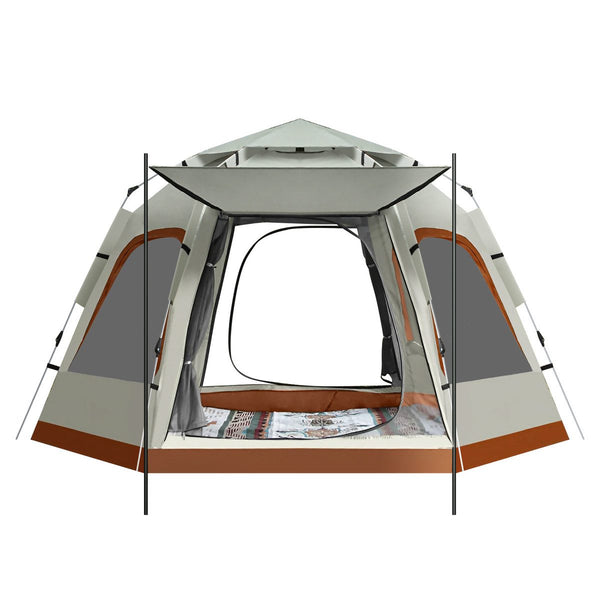 5 Man Camping Tent Instant Auto Pop Up Beach Shelter Sun Shade Picnic Hiking