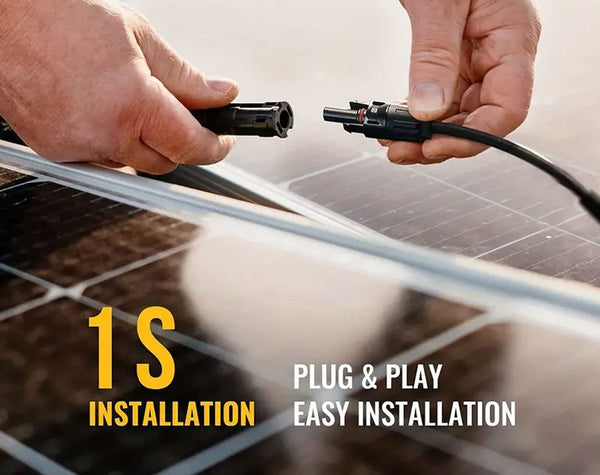 1 Pair Solar Panel Y Connectors Y-Splitter Solar Panel Male Female MC4