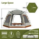 5 Man Camping Tent Instant Auto Pop Up Beach Shelter Sun Shade Picnic Hiking
