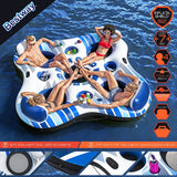 Bestway Inflatable Floating Island Watersport Floats 4 Person 2.57m x 2.57m