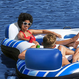 Bestway Inflatable Floating Island Watersport Floats 4 Person 2.57m x 2.57m