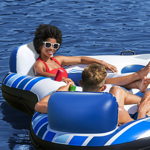 Bestway Inflatable Floating Island Watersport Floats 4 Person 2.57m x 2.57m