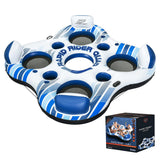 Bestway Inflatable Floating Island Watersport Floats 4 Person 2.57m x 2.57m