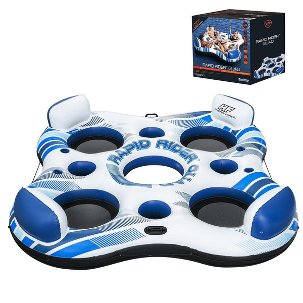 Bestway Inflatable Floating Island Watersport Floats 4 Person 2.57m x 2.57m