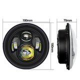 Pair 7'' Inch Round LED Headlights Projector Hi/Lo Beam