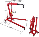 Heavy Duty 2000Kg Engine Hoist Folding Workshop Crane 2 Ton