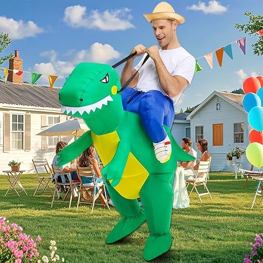 Dinosaur Ride On Adults Inflatable Costume