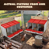 3 Hole Chicken Nesting Box Roll Away Chook Hen Laying Boxes Modular Nest House