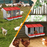 3 Hole Chicken Nesting Box Roll Away Chook Hen Laying Boxes Modular Nest House