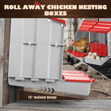 3 Hole Chicken Nesting Box Roll Away Chook Hen Laying Boxes Modular Nest House