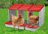 3 Hole Chicken Nesting Box Roll Away Chook Hen Laying Boxes Modular Nest House