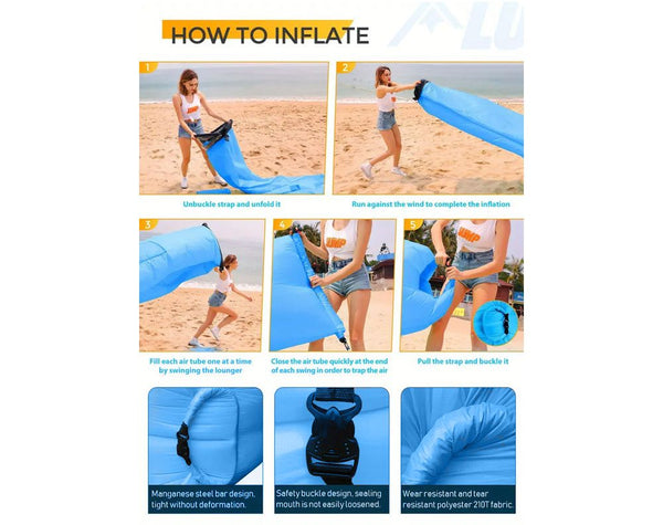 Inflatable Lounger Air Sofa Chair Camping & Beach Accessories