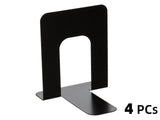 4PCs Metal Bookends Black
