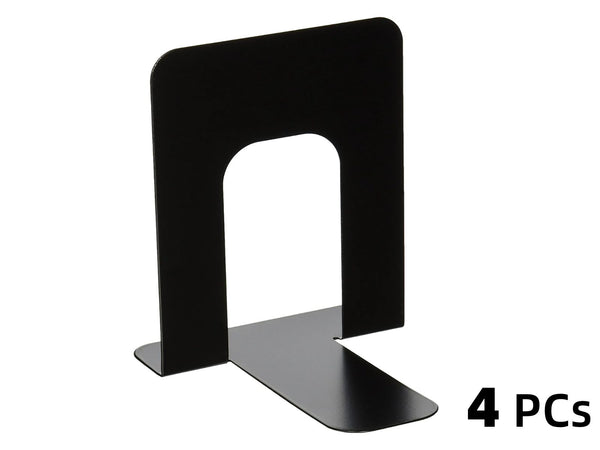4PCs Metal Bookends Black