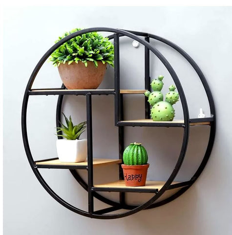 Wall Hanging Shelf Flower Holder Bracket Storage Rack Display Home