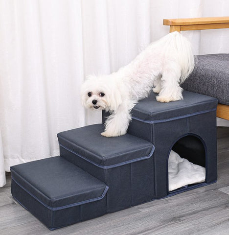 Dog Stairs Foldable Storage Box 3 Steps