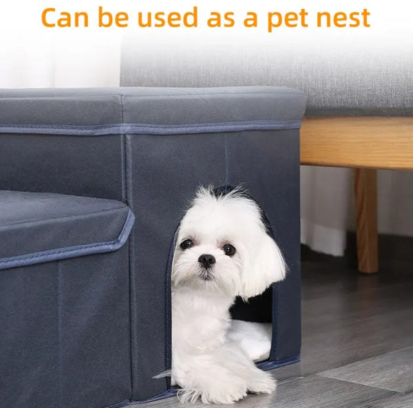 Dog Stairs Foldable Storage Box 3 Steps