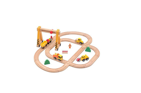 Construction Set Wooden Train Track Expansion Compatible Thomas Railway