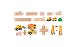Construction Set Wooden Train Track Expansion Compatible Thomas Railway