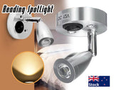 LED Reading Light with adjustable swivel and switch 12V