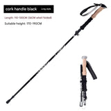 Trekking Poles - Ultralight Trekking Poles with Cork Grip Quick Lock - 1 Pair