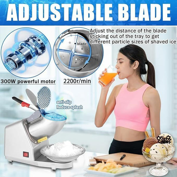 Ice Shaver Machine ,Four-blade Ice Shredder