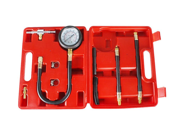 Universal Fuel Injection Gauge Pressure Tester Test Kit Car System Pump Tool Set