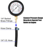 Universal Fuel Injection Gauge Pressure Tester Test Kit Car System Pump Tool Set