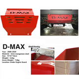 Steel Red Bash Plate Front Sump Guard for Isuzu D-MAX MUX