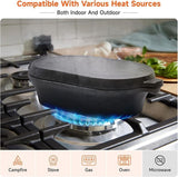 Cast Iron Dutch Oven Pot with Skillet Lid Pan
