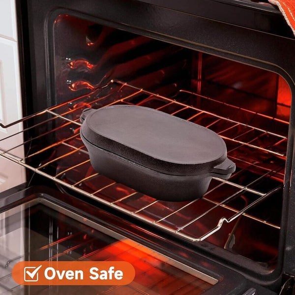 Cast Iron Dutch Oven Pot with Skillet Lid Pan