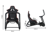 Racing Simulator Cockpit Adjustable Gaming Chair with Monitor Stand