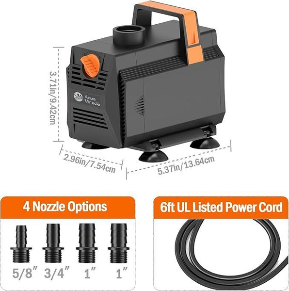 Submersible Water Pump Fountain Fish Tank Aquarium Pump 30W 2000L