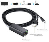 USB Ethernet Adapter for Firestick, Fire TV, Chromecast Ultra/2/1/Audio