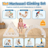 Kids Triangle Climber Arch Rocker 7in1 Montessori Playground Jungle Gym Play Set