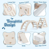 Kids Triangle Climber Arch Rocker 7in1 Montessori Playground Jungle Gym Play Set