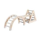Kids Triangle Climber Arch Rocker 7in1 Montessori Playground Jungle Gym Play Set