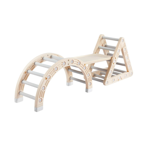 Kids Triangle Climber Arch Rocker 7in1 Montessori Playground Jungle Gym Play Set