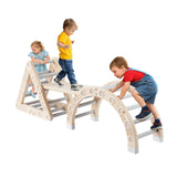 Kids Triangle Climber Arch Rocker 7in1 Montessori Playground Jungle Gym Play Set