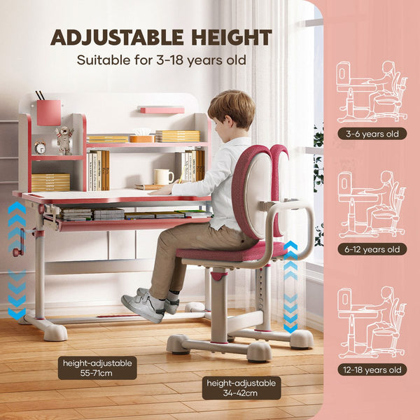 Children Desk Chair Set School Student Study Table