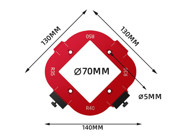 Woodworking Rounded Corner Positioning Tool