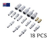 18-Piece Air Hose Fittings - Nitto Type, Male & Female