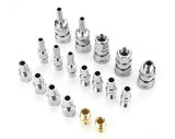 18-Piece Air Hose Fittings - Nitto Type, Male & Female