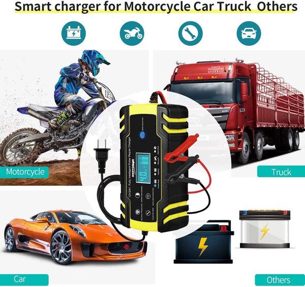 Smart 12V/24V Car Battery Charger